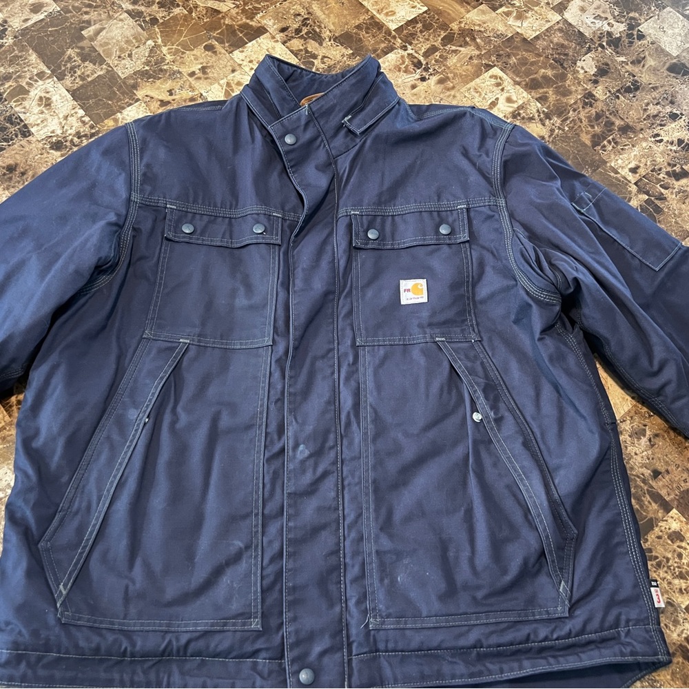 Men's Carhartt Full Swing FR Quick Duck Coat | Dark Navy XL
